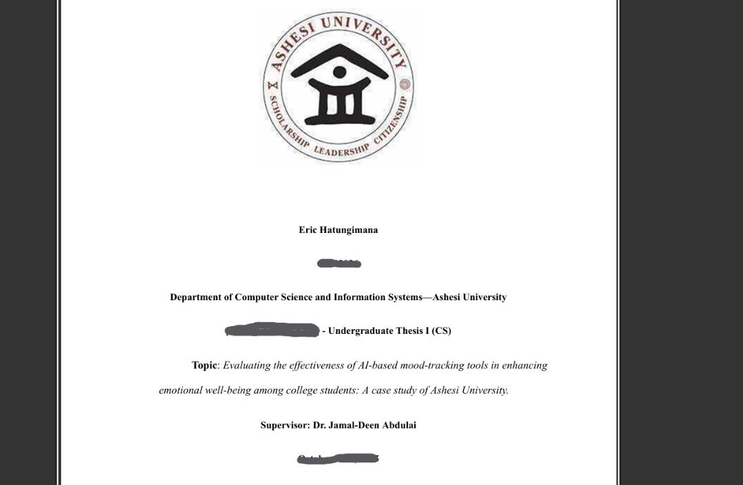 Students and mental health / AI